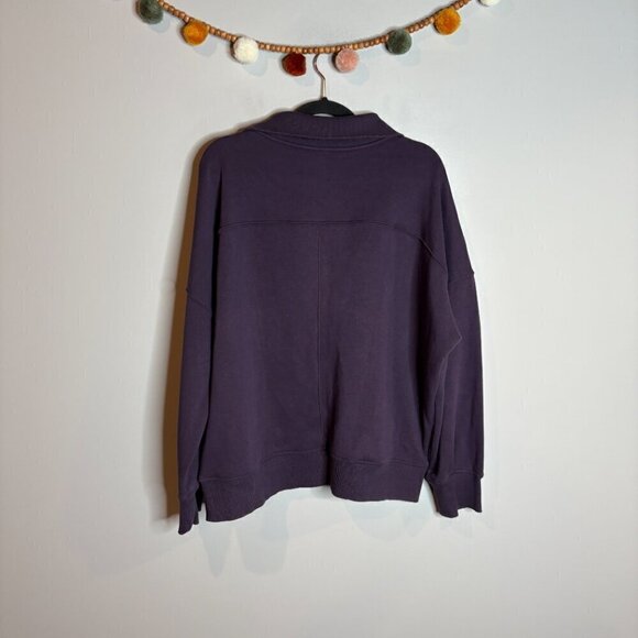 Athleta purple fleece lined half zip sweatshirt - Picture 5 of 5